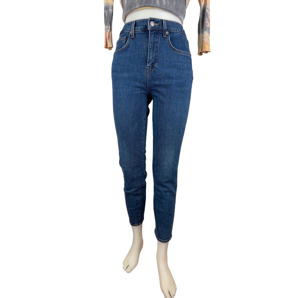 Veronica Beard Alenah Slim Straight High Rise Jeans Blue Size 26 Made in USA